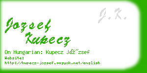 jozsef kupecz business card